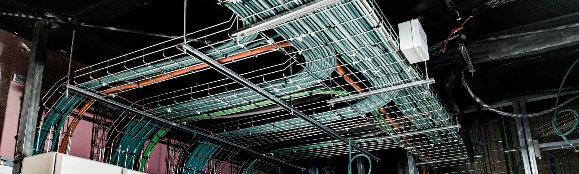 Cable tray installation and cable pulling and termination L.V, M.V, HV